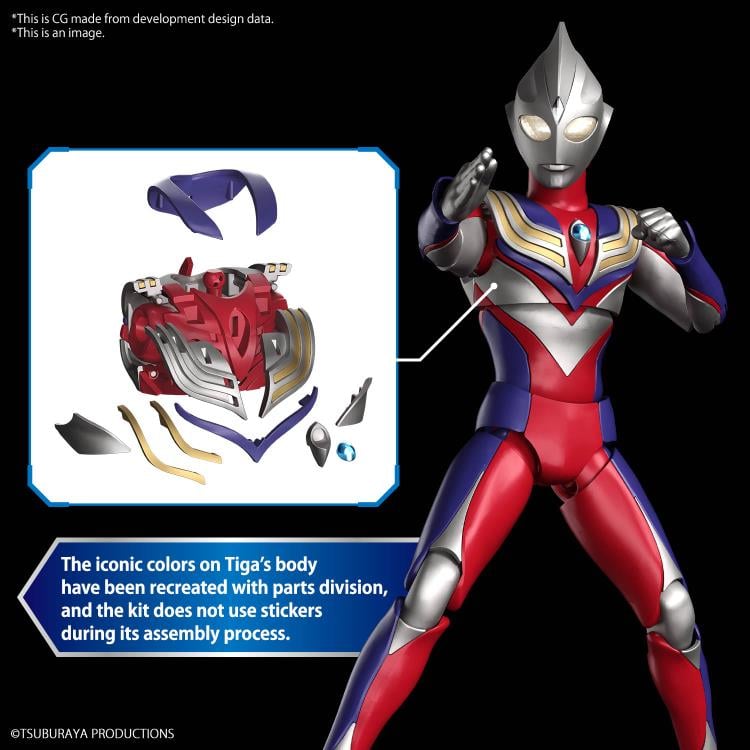Bandai Figure-rise Standard Ultraman Tiga (Multi Type) Plastic Model Kit - View 11