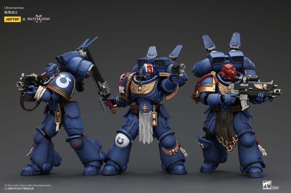 JoyToy Warhammer 40,000: Space Marine 2 Ultramarines Brother Chairon 1/18 Scale Plastic Action Figure - View 11