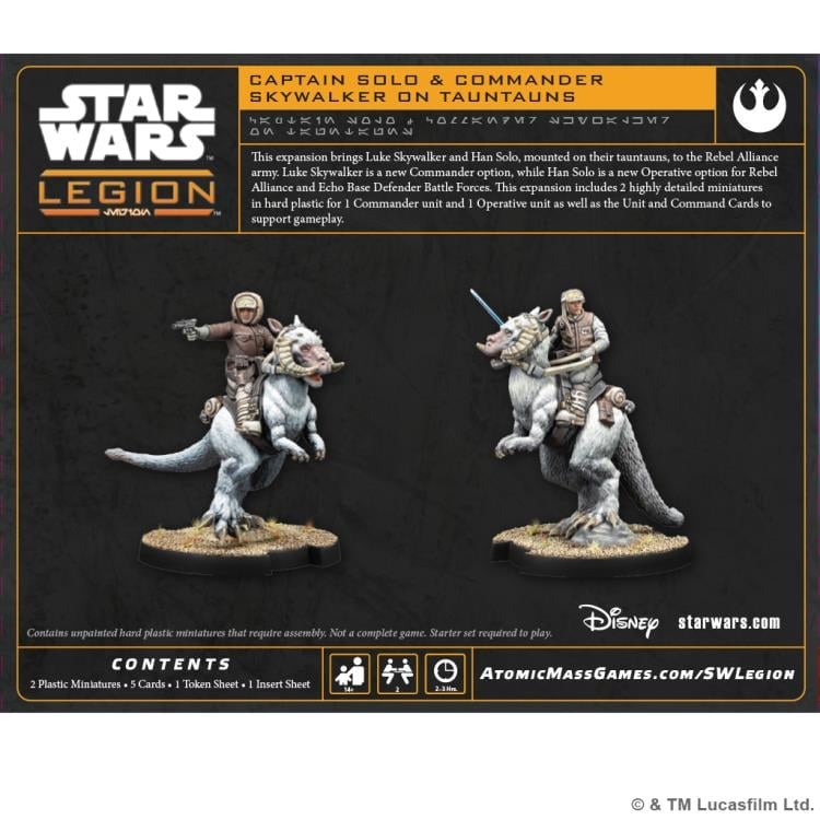 Atomic Mass Games Star Wars: Legion Captain Solo and Commander Skywalker on Tauntauns Expansion Miniatures - View 3