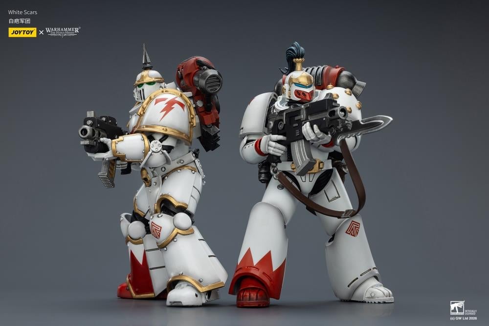 JoyToy Warhammer The Horus Heresy White Scars MKVI Tactical Legionary 1/18 Scale Action Figure - View 17