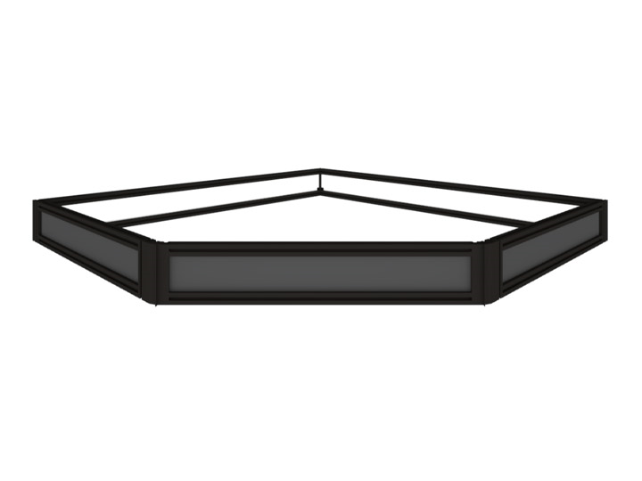 ModuCase Sixth Series 45-Degree Corner Display Riser, 100mm Black Aluminum - View 2