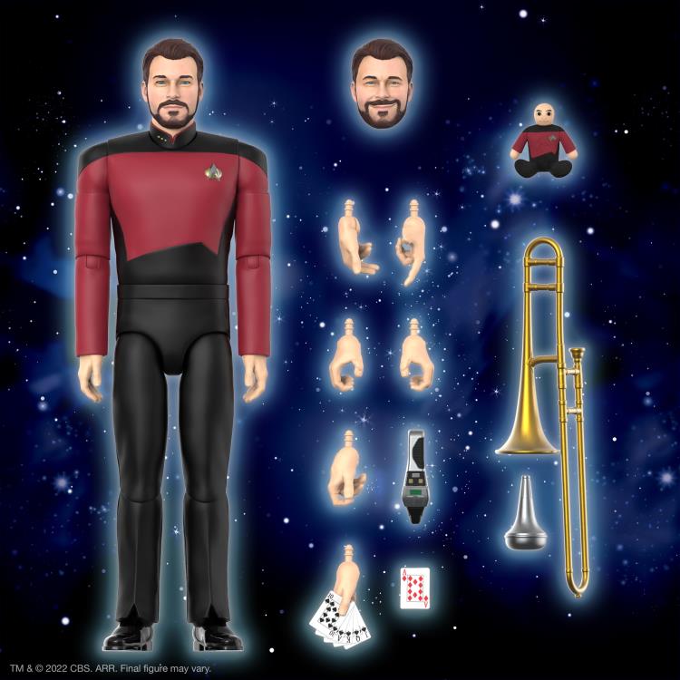 Super7 Star Trek: The Next Generation ULTIMATES! Commander Riker Plastic Action Figure - View 4