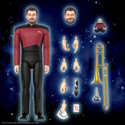 Super7 Star Trek: The Next Generation ULTIMATES! Commander Riker Plastic Action Figure - View 4