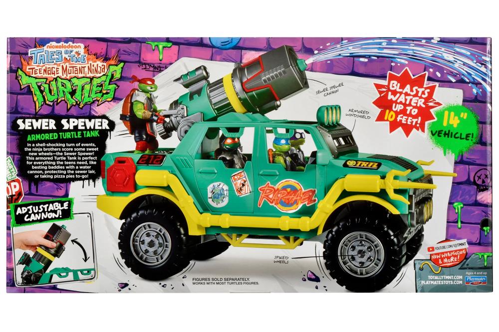 Playmates Tales of the Teenage Mutant Ninja Turtles Sewer Spewer Armored Turtle Tank, 14-Inch - View 11