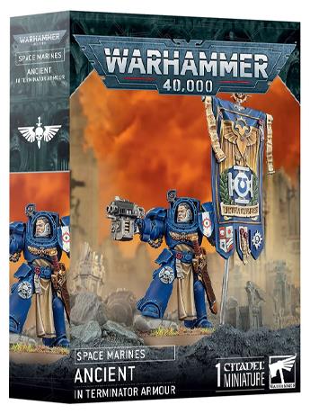 Games Workshop Warhammer 40,000 Space Marines Ancient in Terminator Armor Citadel Plastic Miniature