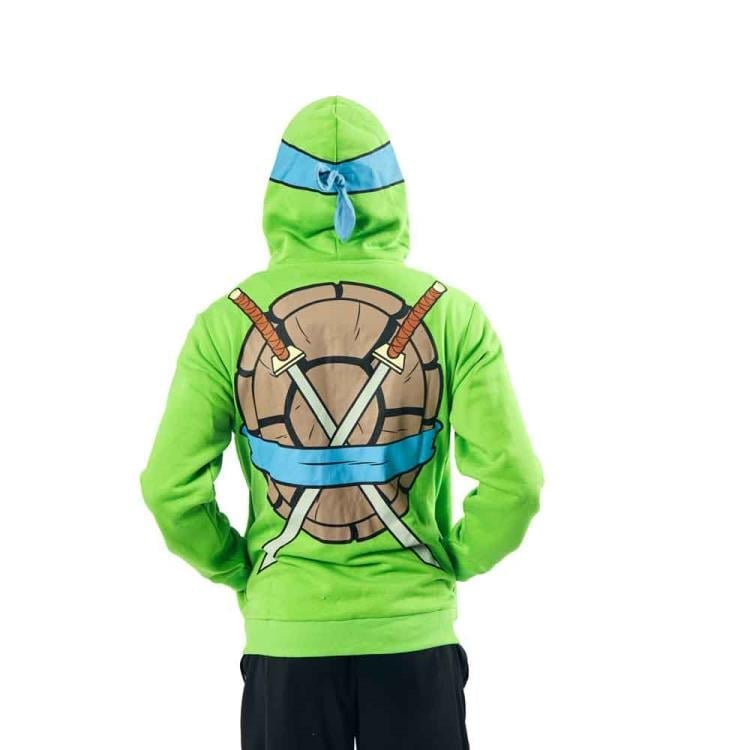 Bioworld Teenage Mutant Ninja Turtles Leonardo Cosplay Zip-Up Hoodie, Polyester - View 4