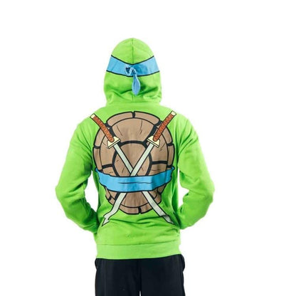 Bioworld Teenage Mutant Ninja Turtles Leonardo Cosplay Zip-Up Hoodie, Polyester - View 4
