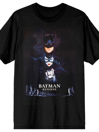 Bioworld DC Comics Batman Returns Poster T-Shirt with Batman Catwoman Penguin