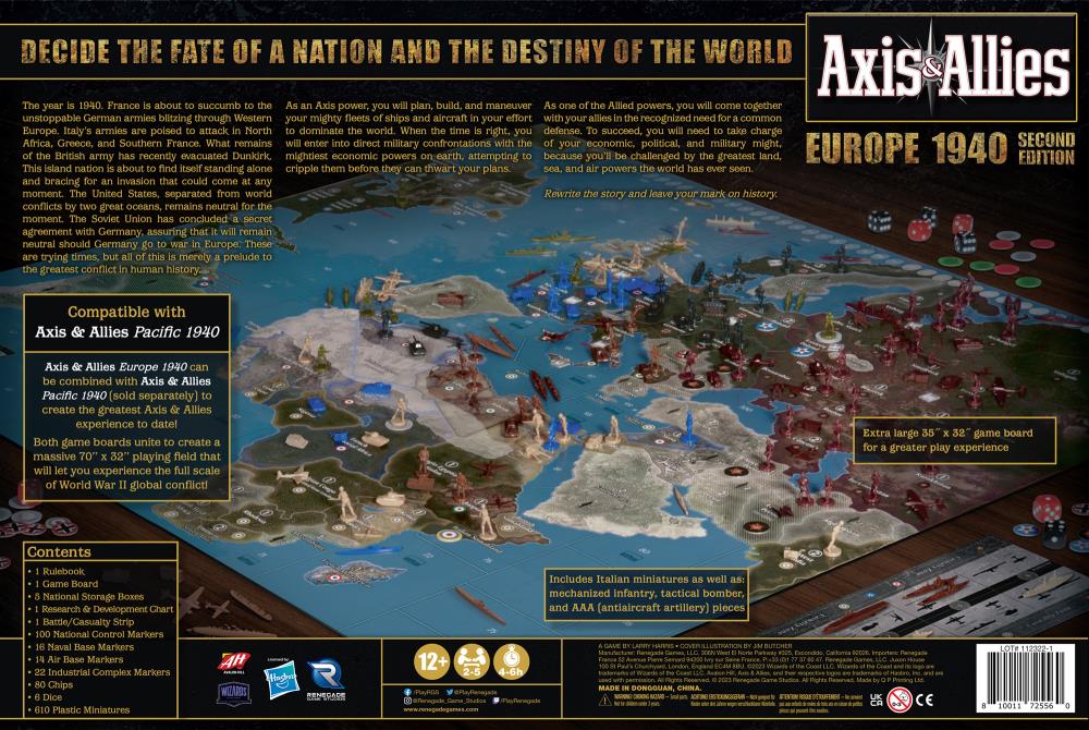 Renegade Game Studios Axis & Allies: 1940 Europe Second Edition Strategy Board Game - View 4