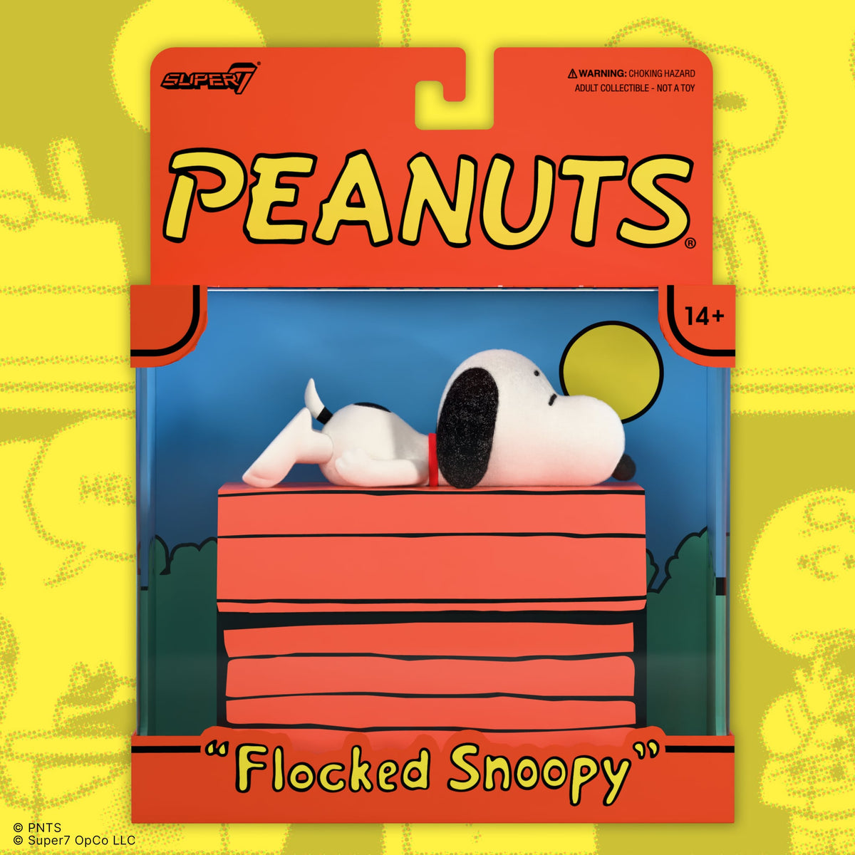 Super7 Peanuts ReAction Sleeping Snoopy (Flocked) Action Figure - View 5