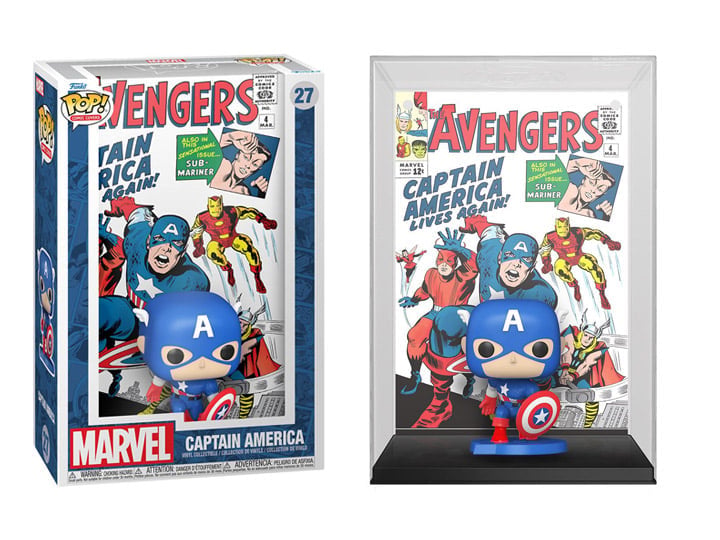 Funko Pop! Comic Covers Marvel Captain America Avengers #4 Vinyl Figure - View 2