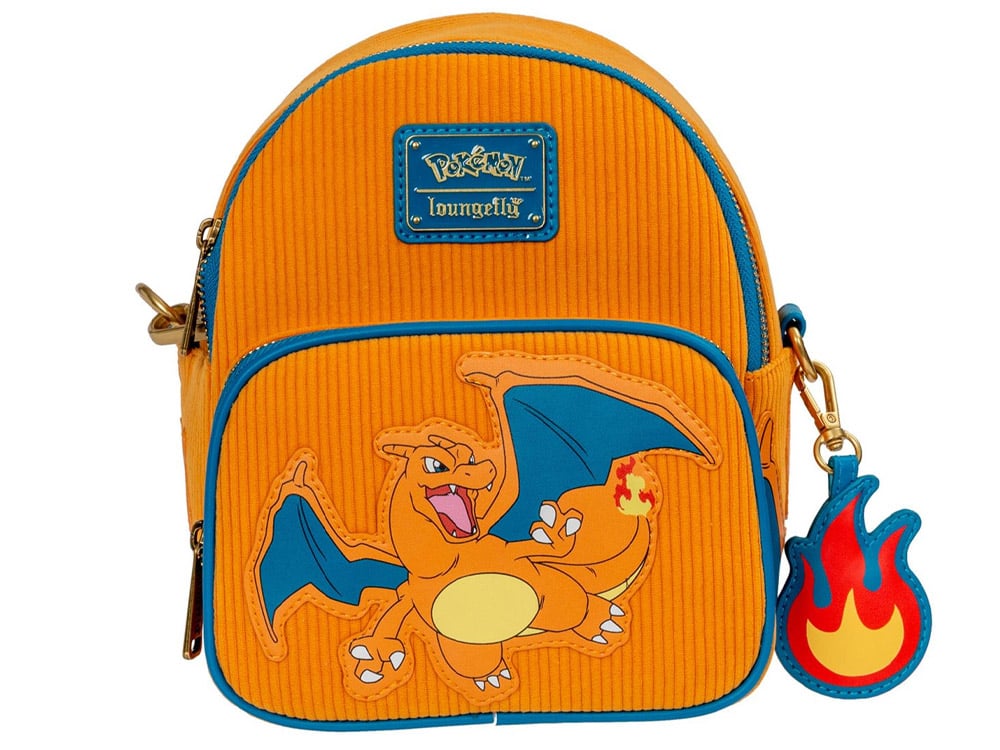 Loungefly Pokemon Charizard Corduroy Convertible Exclusive Limited Edition Mini Backpack - View 2