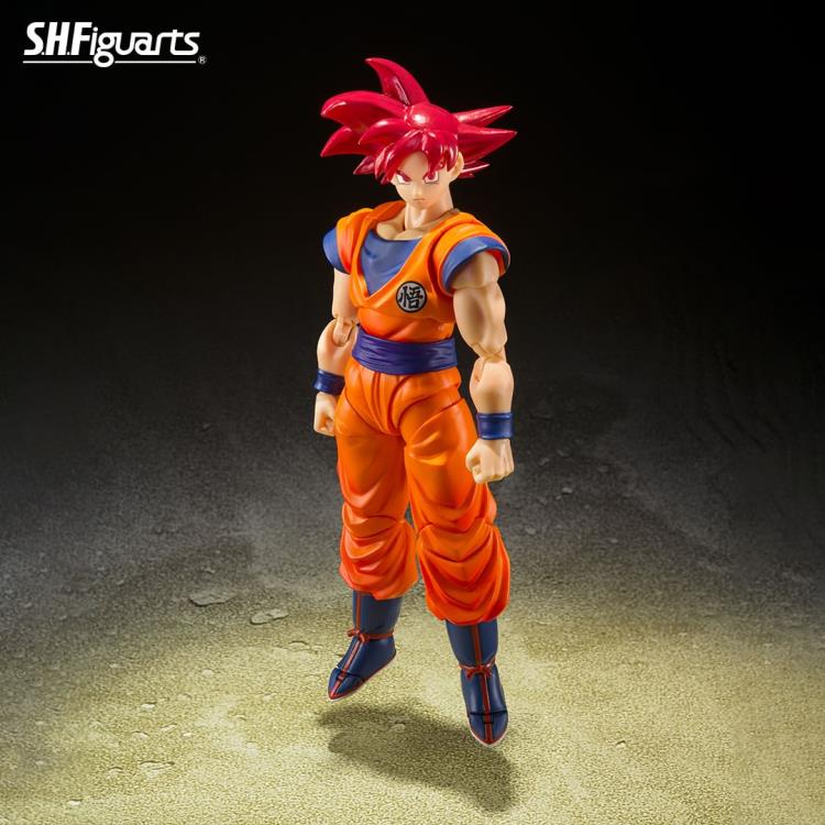 Bandai Tamashii Nations S.H.Figuarts Dragon Ball Super Super Saiyan God Goku (Saiyan God Instilled With the Light of Righteous Hearts) - View 4