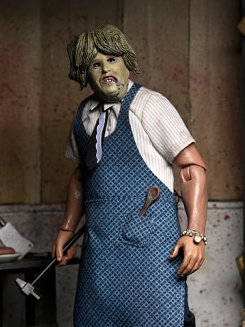 NECA The Texas Chainsaw Massacre Leatherface with Old Lady Mask 8-Inch Clothed Action Figure