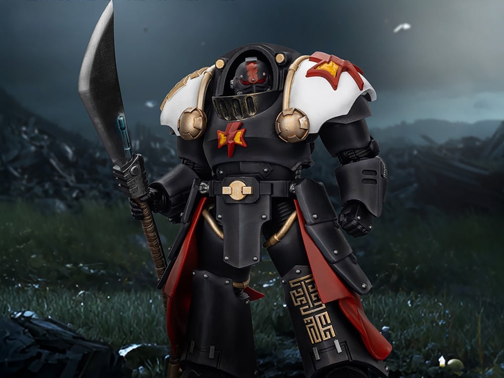 JoyToy Warhammer The Horus Heresy White Scars Ebon Keshig Terminator with Power Glaive 1/18 Scale Action Figure (Ver. 2) - View 2