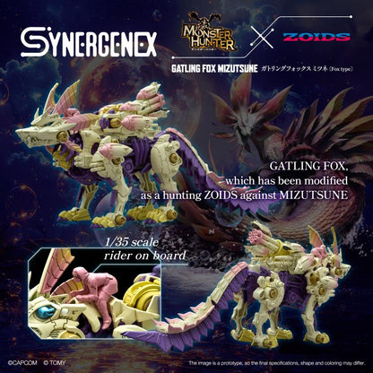 Takara Tomy Zoids x Monster Hunter Synergenex Series Gatling Fox Mizutsune 1/35 Scale Model Kit, 14-Inch - View 12
