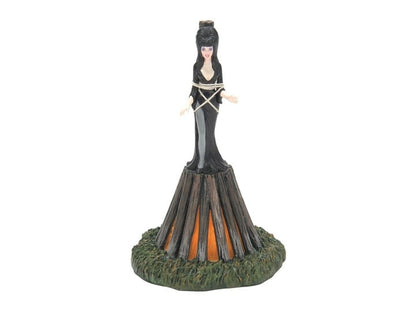 Enesco Elvira, Mistress of the Dark Hot Properties Village Elvira At The Stake 5.59-Inch Figurine - View 2