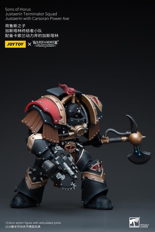 JoyToy Warhammer The Horus Heresy Sons of Horus Justaerin Terminator Squad Justaerin with Carsoran Power Axe 1/18 Scale Action Figure - View 9