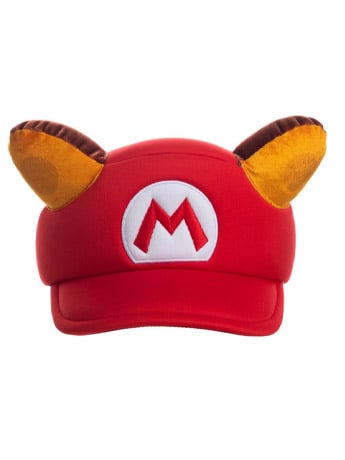 Bioworld Super Mario Raccoon Cosplay Hat in Polyester, 22.8-Inch