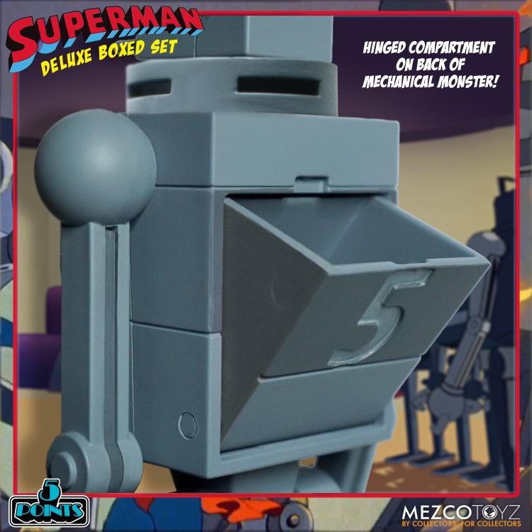 Mezco Toyz Superman: The Mechanical Monsters (1941) 5 Points Deluxe Boxed Set, 3.75-Inch - View 13