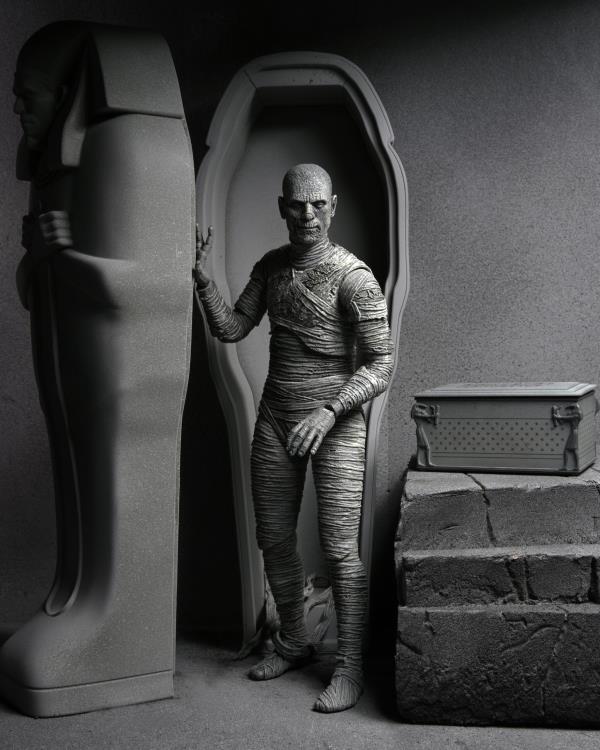 NECA Universal Monsters Ultimate Mummy (Black and White) 90th Anniversary Figure - View 6