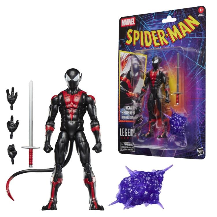 Hasbro Spider-Man Marvel Legends Retro Collection Spider-Man Nightcrawler Plastic Action Figure - View 10