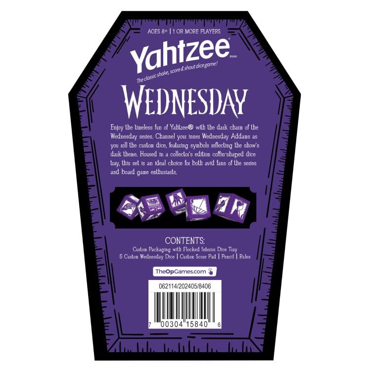 USAopoly Yahtzee: Wednesday Dice Game Featuring Wednesday Addams - View 4